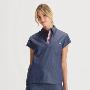 Mediclo Capri Collared Scrub Top